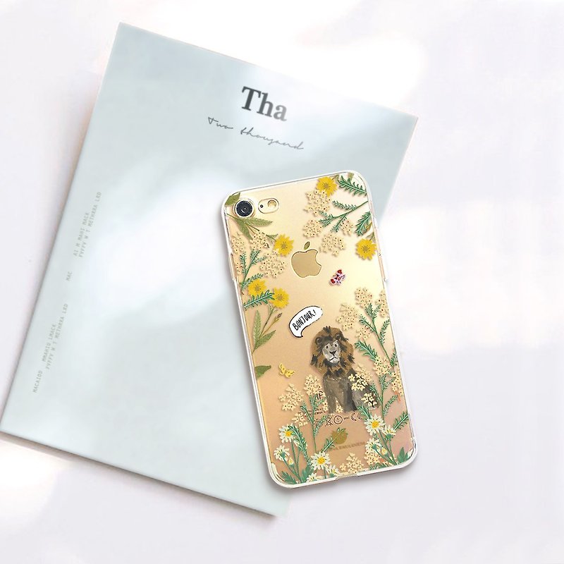 狮子花手机壳Samsung S9免费刻字 圣诞交换礼物 - 手机壳/手机套 - 塑料 卡其色