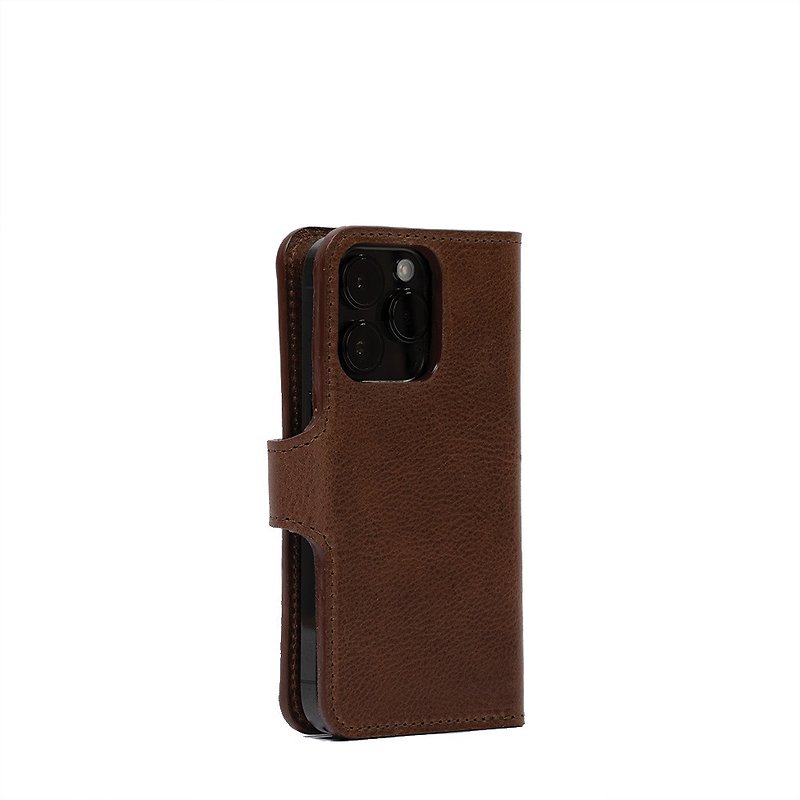 iPhone MagSafe 皮革封面保護套 由高級意大利皮革製成 - 手机壳/手机套 - 其他材质 咖啡色