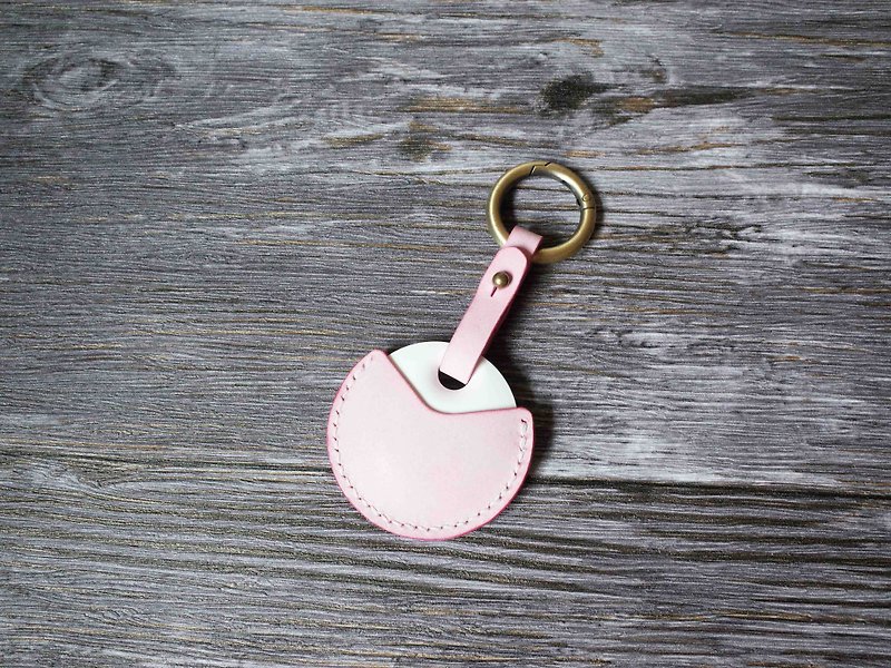 GOGORO机车钥匙皮套－标准款－擦蜡樱花红 - 钥匙链/钥匙包 - 真皮 粉红色