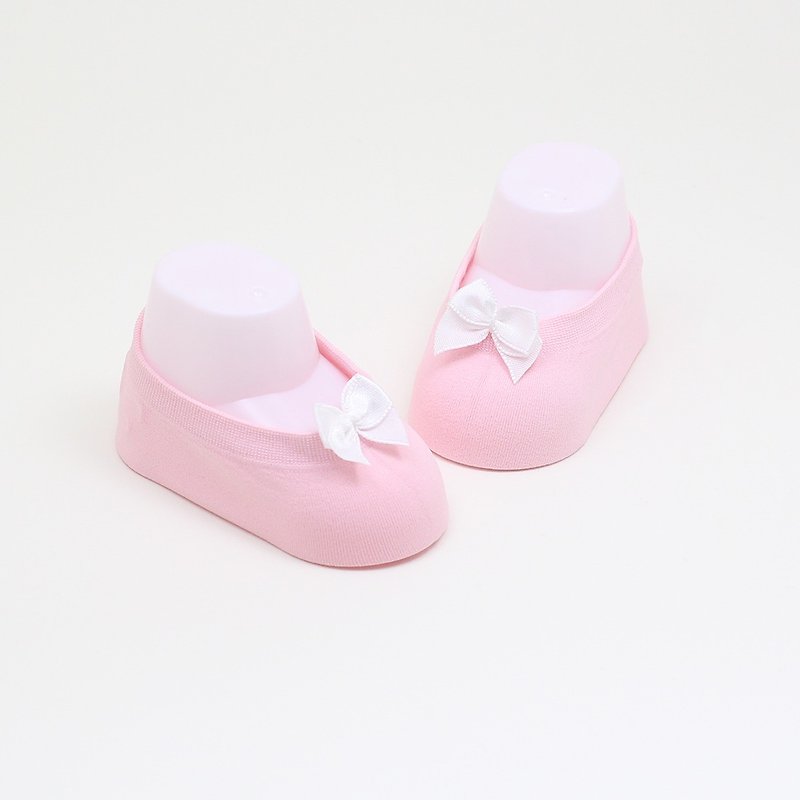 Ribbon-baby socks, Baby Gift Newborn Baby Girl cool Socks with ribbon - 婴儿袜子 - 棉．麻 粉红色