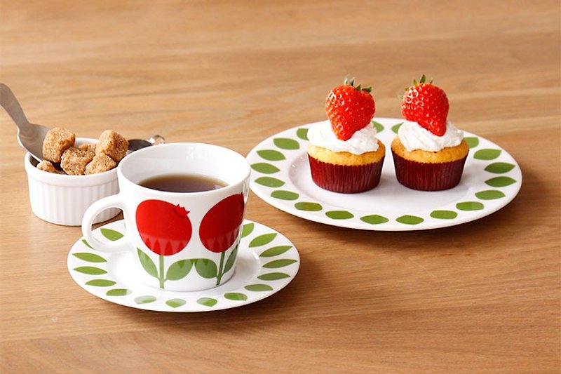 可爱北欧复古风 Floryd越橘莓杯盘组 - 咖啡杯/马克杯 - 瓷 红色