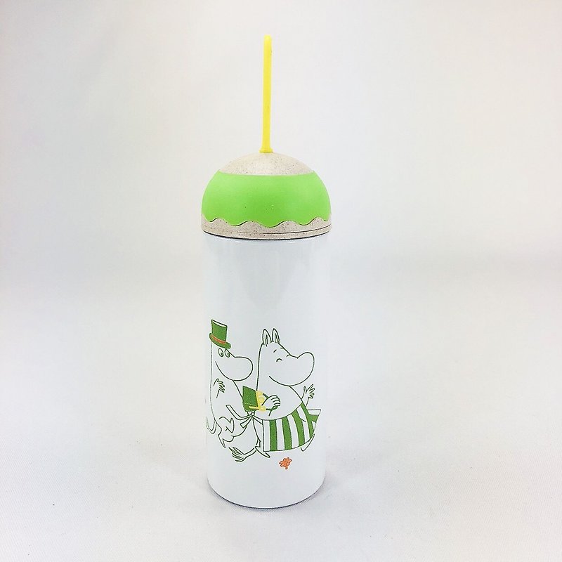 Moomin噜噜米授权-彩色提带可爱造型保温瓶(绿白) - 其他 - 其他金属 绿色