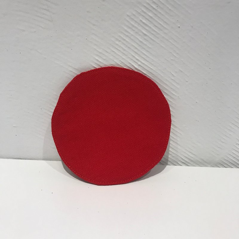 可素可图－红吱吱圆形帆布杯垫 - 其他 - 其他材质 红色