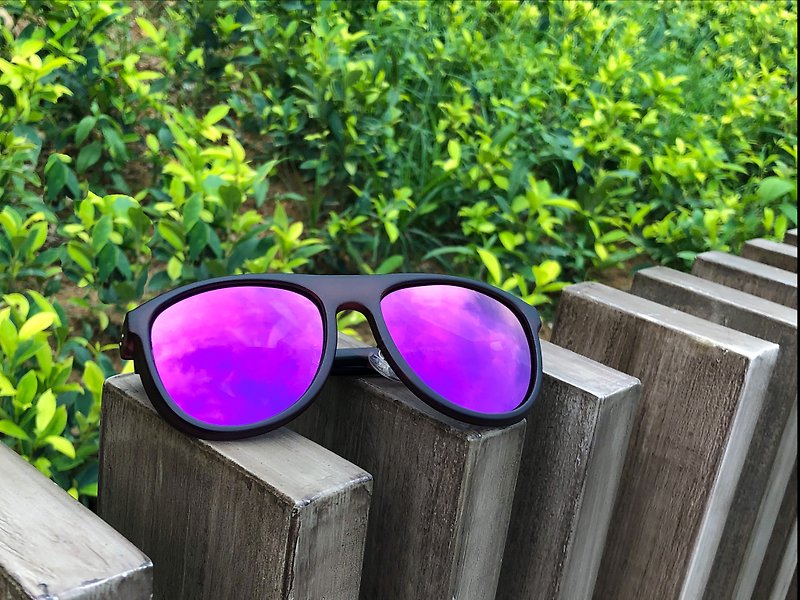 彩透胶框UV400偏光太阳眼镜│防UV墨镜 - 眼镜/眼镜框 - 塑料 紫色