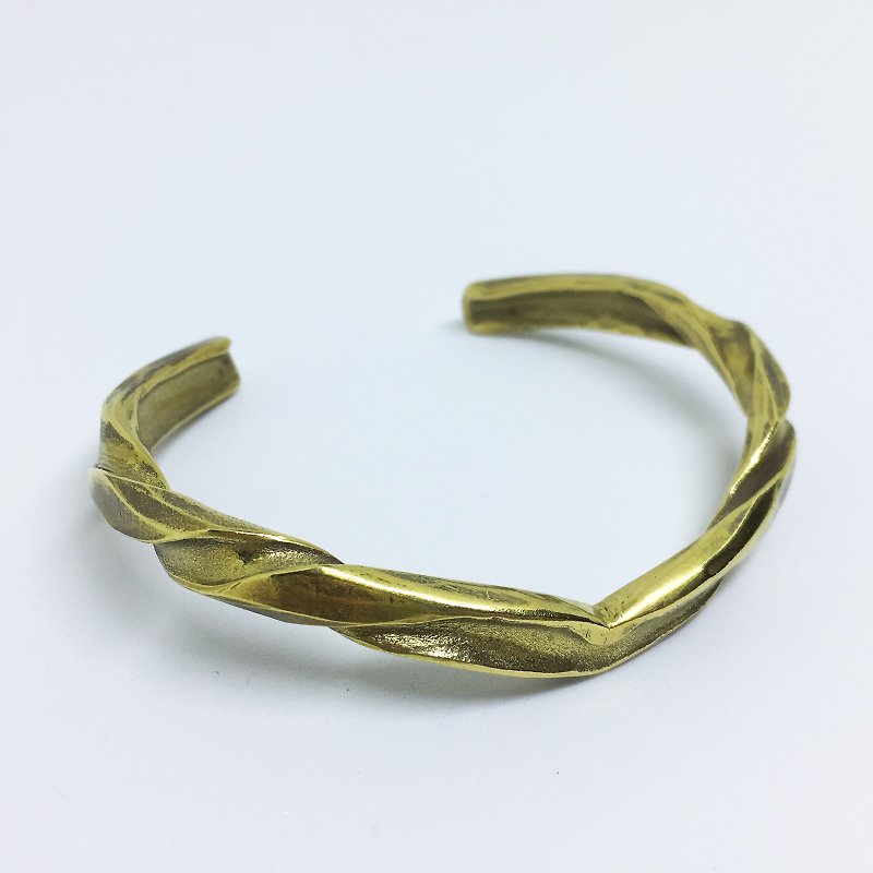 ►神力v◄  黄铜手环 锻敲 简约 个性化 - 手链/手环 - 其他金属 咖啡色