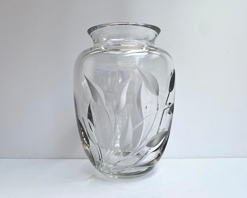 复古花瓶 手工雕刻水晶 Nachtmann 德国 20 世纪 70 年代 - 摆饰 - 水晶 透明