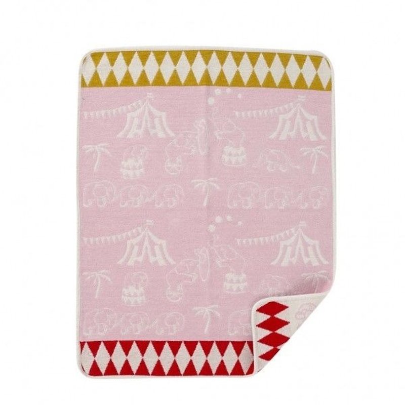 瑞典Klippan有机棉毯--大象马戏团(甜心粉) - 被子/毛毯 - 棉．麻 粉红色
