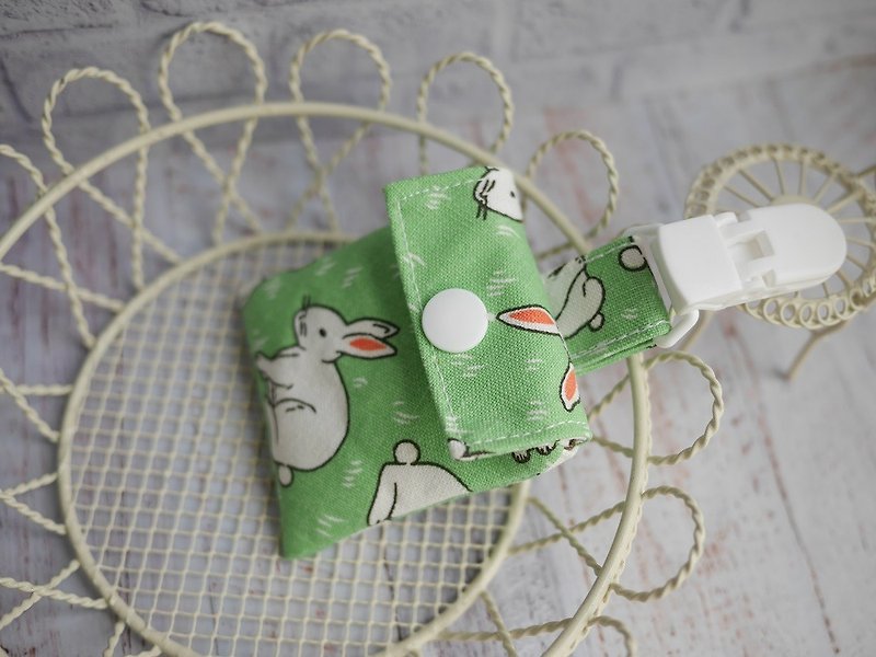 兔兔 平安符袋 - 平安符/符袋 - 棉．麻 绿色