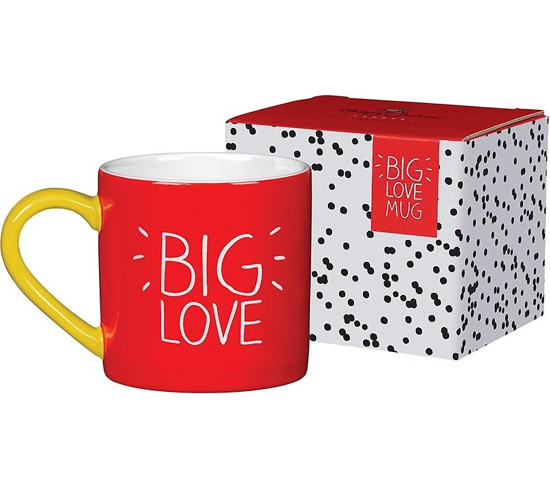 SUSS-英国彩色文字设计BIG LOVE (大大的爱)马克杯---现货包邮 - 咖啡杯/马克杯 - 瓷 红色