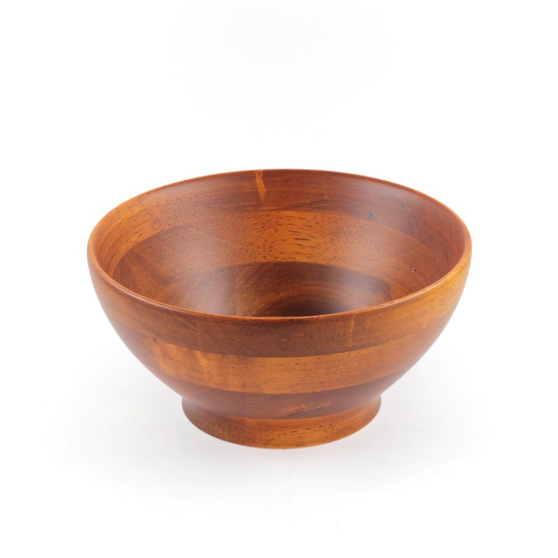 |巧木| 木制甜汤碗(深木色)/木碗/汤碗/餐碗/凹底碗/橡胶木 - 碗 - 木头 咖啡色