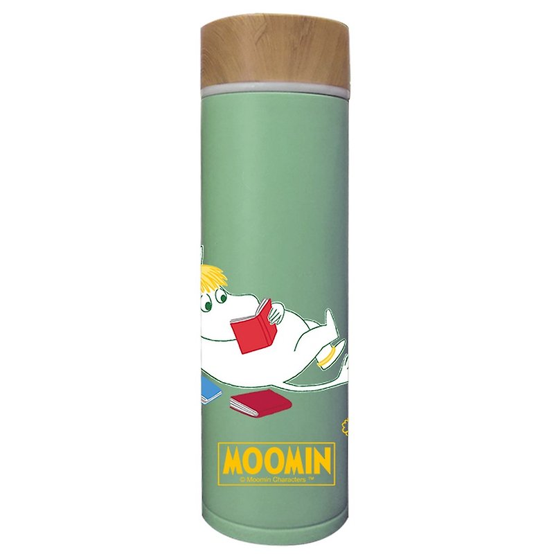 Moomin噜噜米授权-木纹盖保温瓶(绿) - 其他 - 其他金属 绿色
