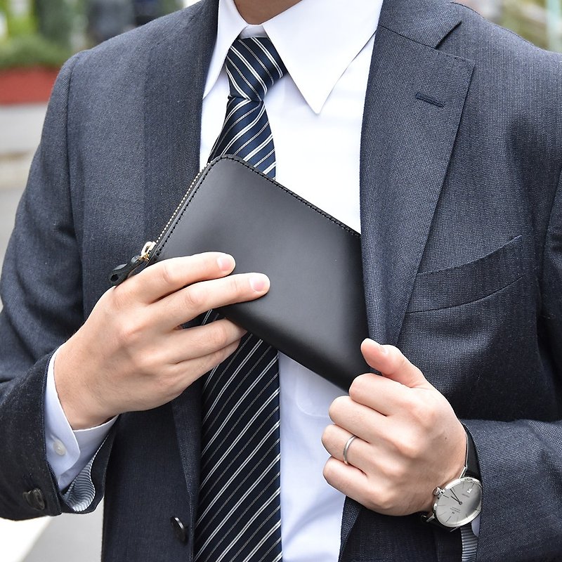 日本职人手作皮革Organ拉链长夹 (GS-76) - 共3色 - 皮夹/钱包 - 其他材质 多色
