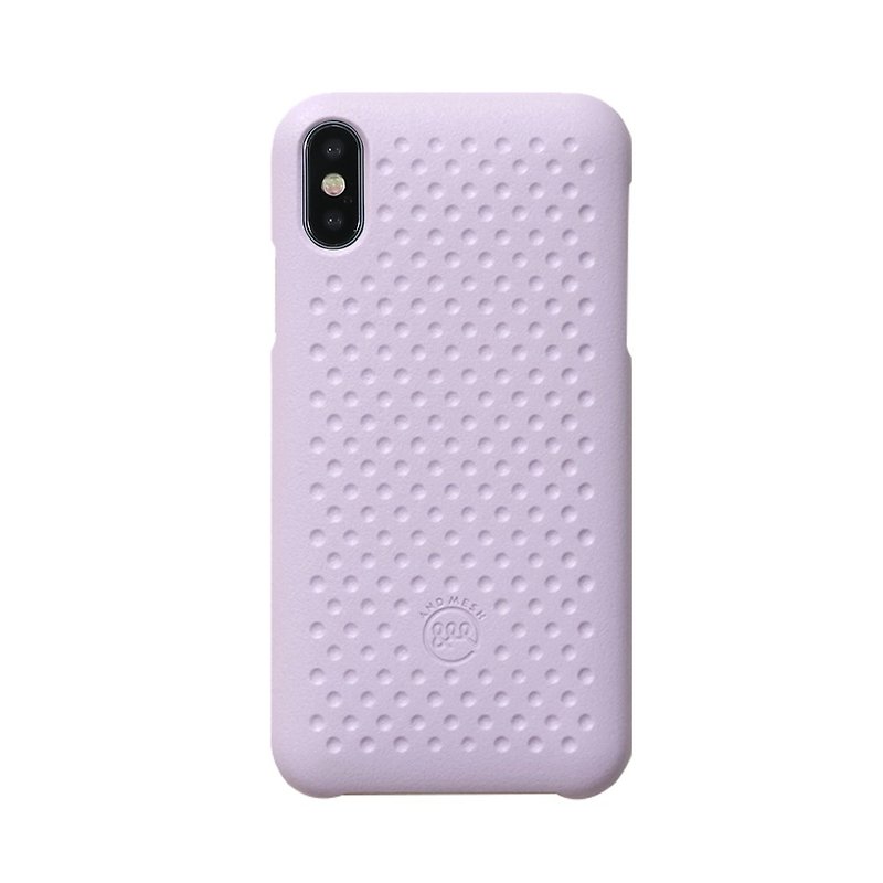 日本AndMesh QQ饼干防撞保护壳-iPhone Xs 淡紫(4571384959520) - 手机壳/手机套 - 其他材质 紫色