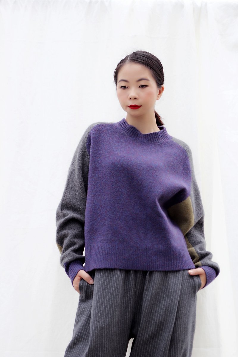 【现货】拼色羊毛毛衣 - 女装针织衫/毛衣 - 羊毛 多色