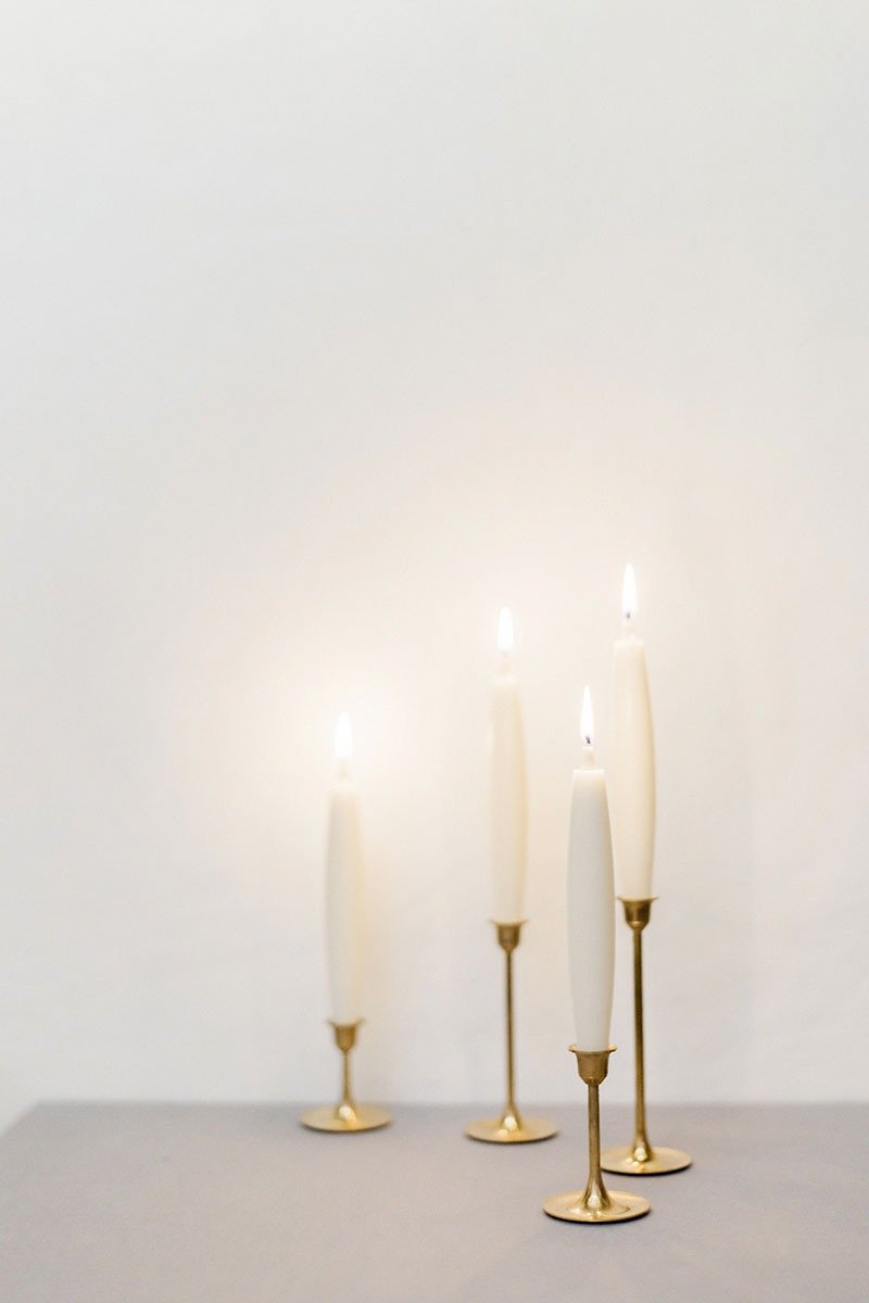 蜂蜡蜡烛 - 桶装 - 锥形桶有机蜡烛彩色婚礼 - 蜡烛/烛台 - 其他材质 白色