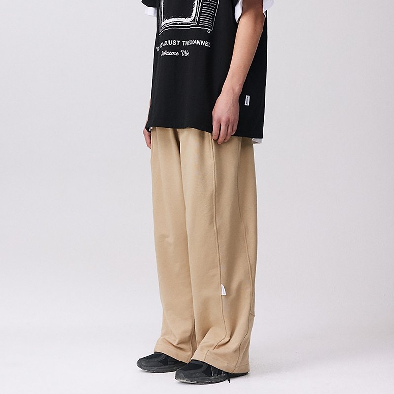 MOKACME 22SS 新品原创设计拼接刺绣长裤休闲宽松直筒卫裤两色