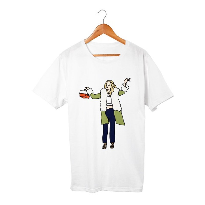 Pennie #1 T-shirt - 中性连帽卫衣/T 恤 - 棉．麻 白色