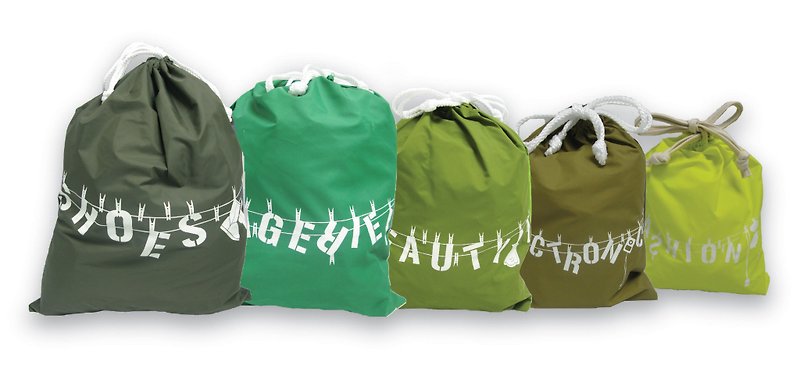 旅行达人收纳袋 - 一套5件 森林系 - 其他 - 聚酯纤维 绿色