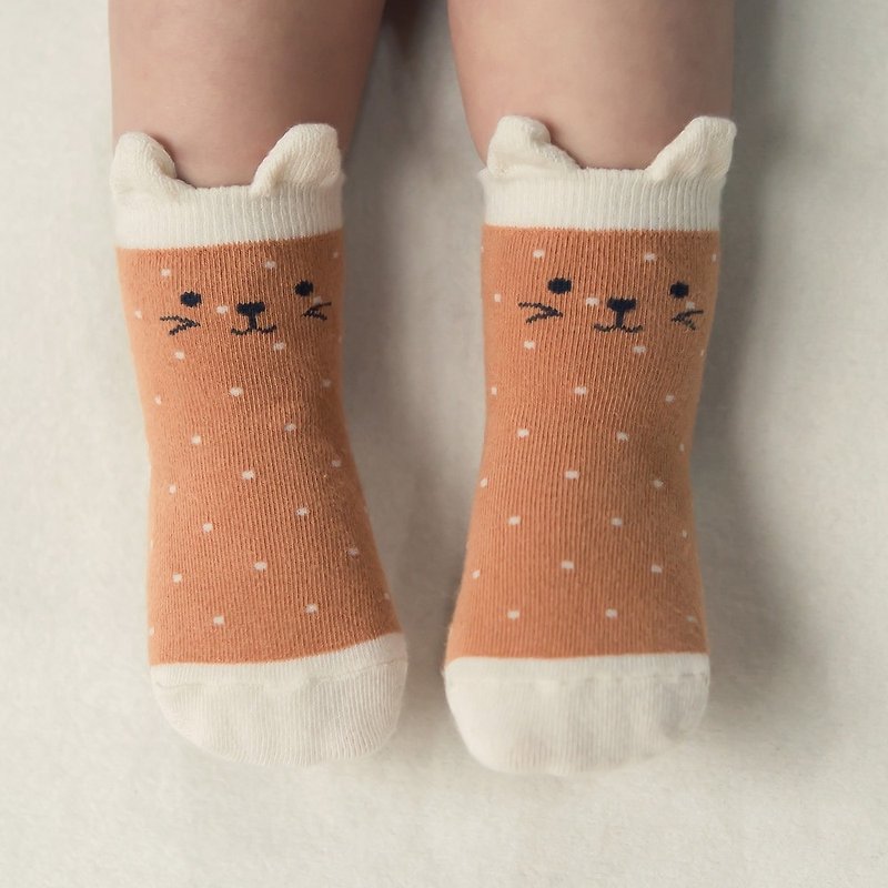 Happy Prince Rumi婴童短袜 韩国制 - 婴儿袜子 - 棉．麻 橘色