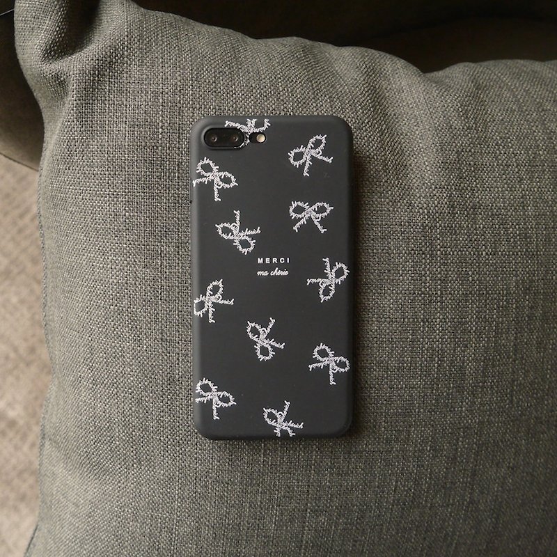 巴黎黑蝴蝶结手机壳 - 手机壳/手机套 - 硅胶 黑色
