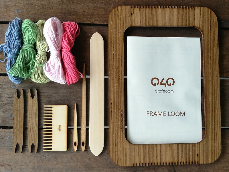 Frame M : Weaving kit - 编织/刺绣/羊毛毡/裁缝 - 木头 咖啡色
