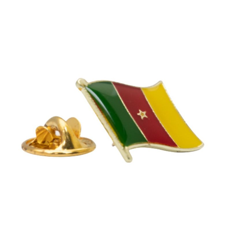 Cameroon 喀麦隆国旗胸徽 国旗饰品 国旗别针 国家饰品 流行 出国 - 胸针 - 其他材质 多色