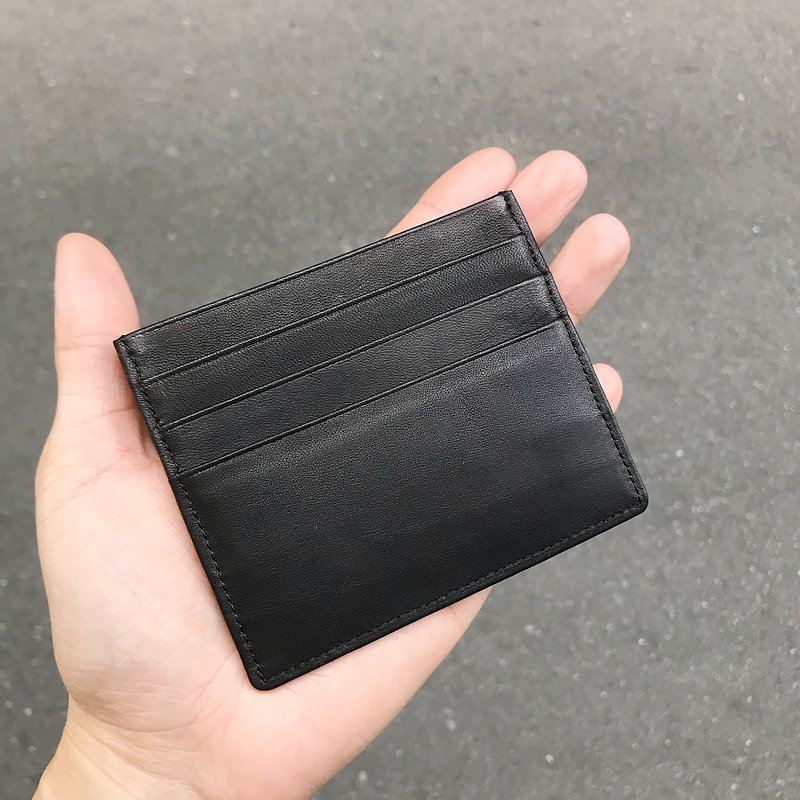 Sienna真皮卡片夹(可当简易皮夹) - 皮夹/钱包 - 真皮 黑色