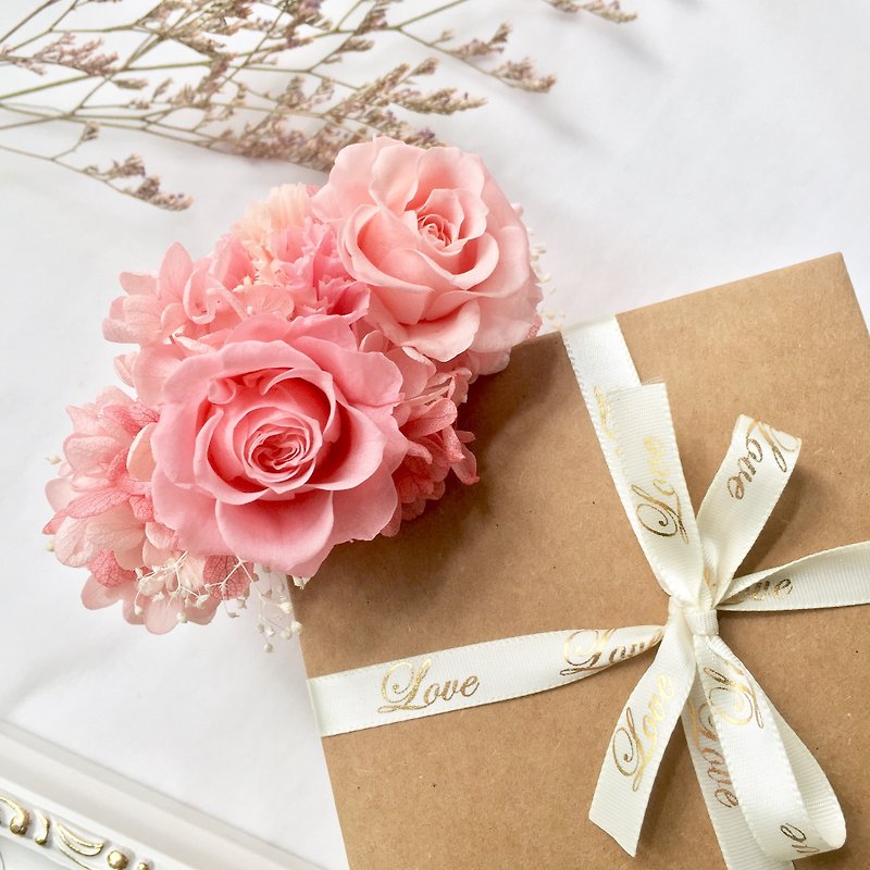 幸福婚礼 双色粉手腕花可当头饰 - 手链/手环 - 植物．花 粉红色