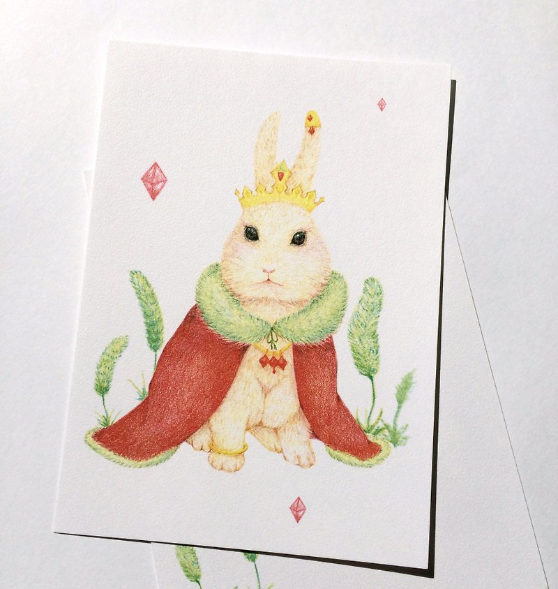 兔子皇后 万用卡 明信片卡片 - 卡片/明信片 - 纸 绿色
