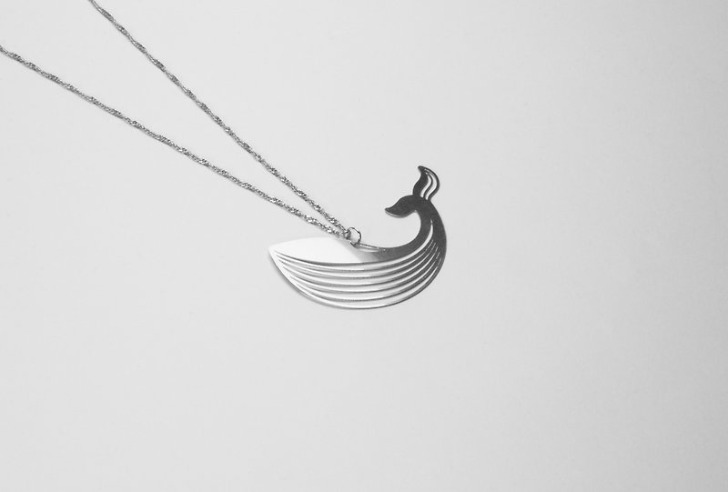 鲸鱼项链_动物系列_造题 - 项链 - 其他金属 银色