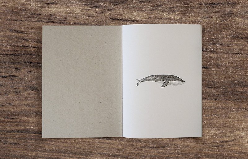 鲸系列组。笔记本.明信片.贴纸 - 笔记本/手帐 - 纸 白色