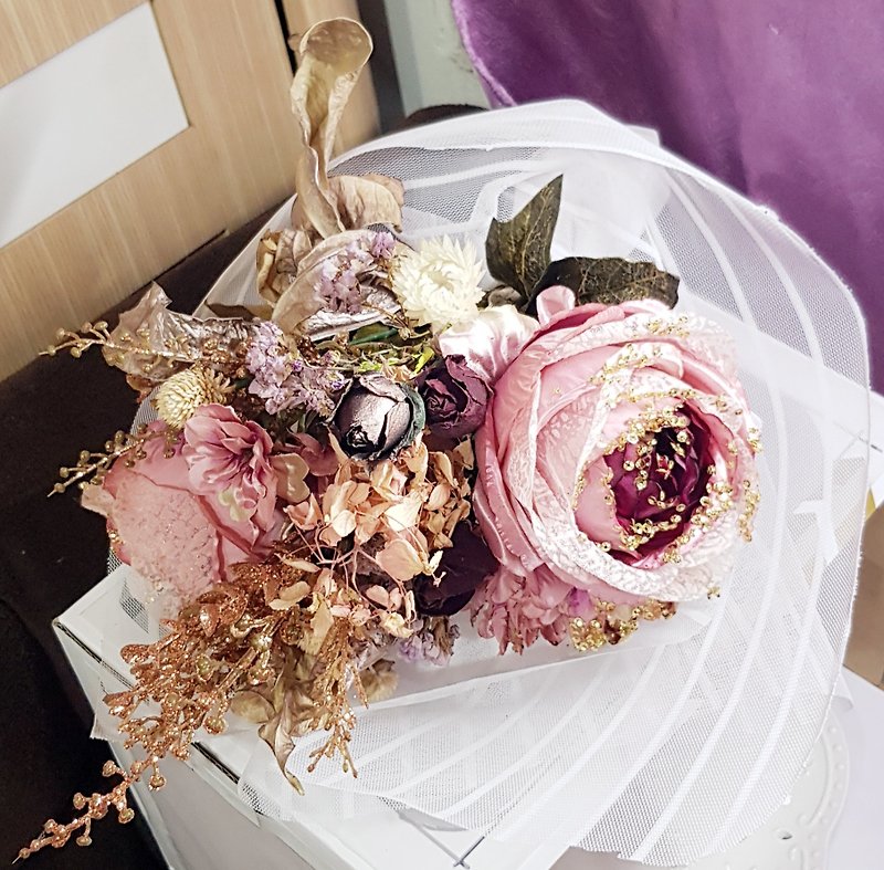 粉红大玫瑰花束-情人节礼物-毕业礼物-生日礼物-开幕礼 - 摆饰 - 植物．花 