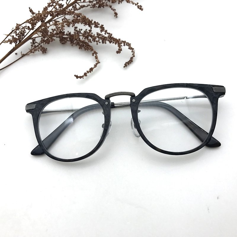 黄玳瑁色复古眼镜框日本手造 - 眼镜/眼镜框 - 其他材质 黑色