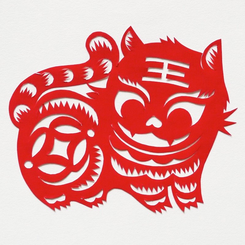 Kirigami Etora Twelve Chinese Zodiac Old Tiger