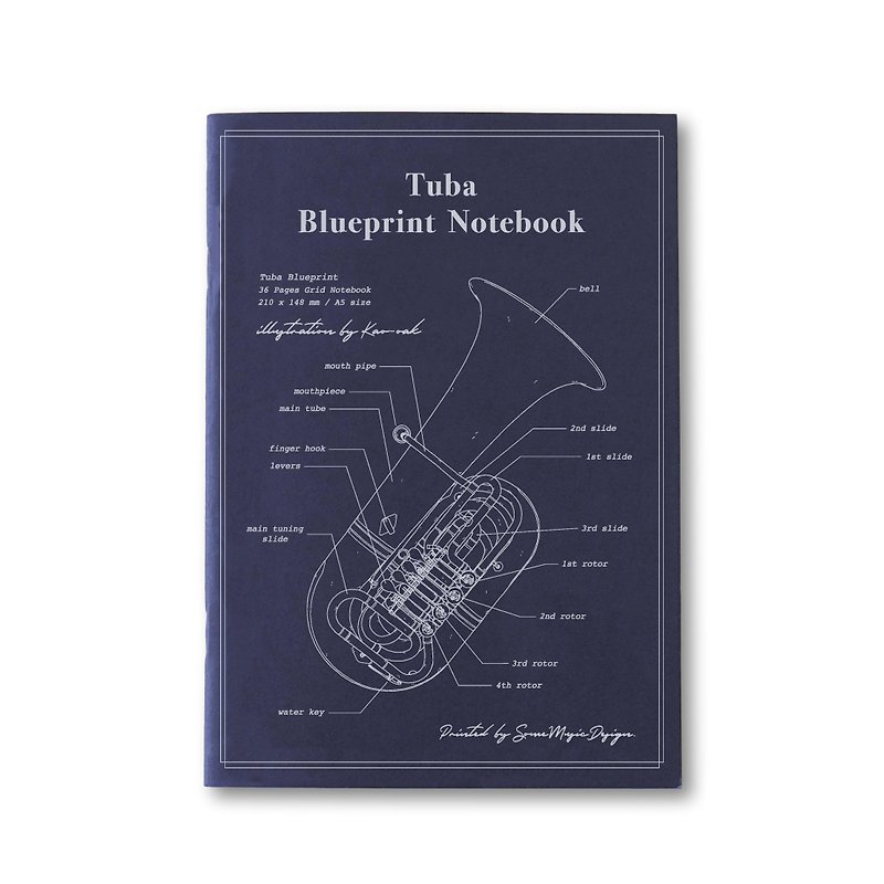 【低音号】蓝图笔记本| 古典音乐 | Music Gift