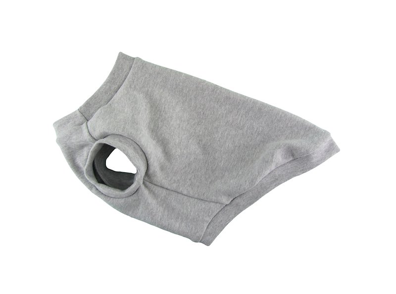 Gray THICK 1 x 1 Rib Knit Tank Top, Dog Apparel - 衣/帽 - 其他材质 灰色