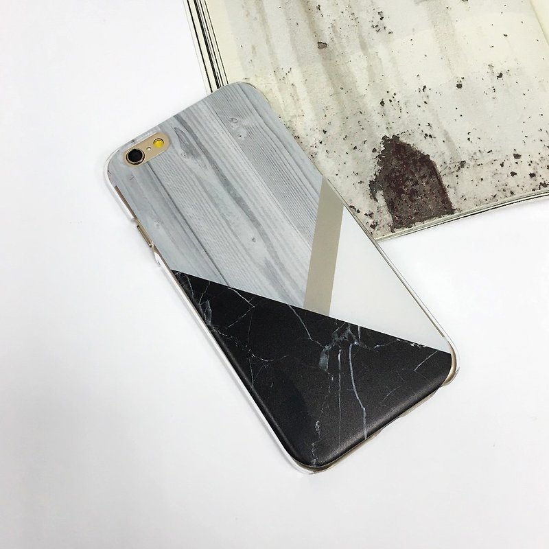 香港原创设计 啡色木与大理石图案  iPhone & Samsung 手机壳 - 手机壳/手机套 - 塑料 