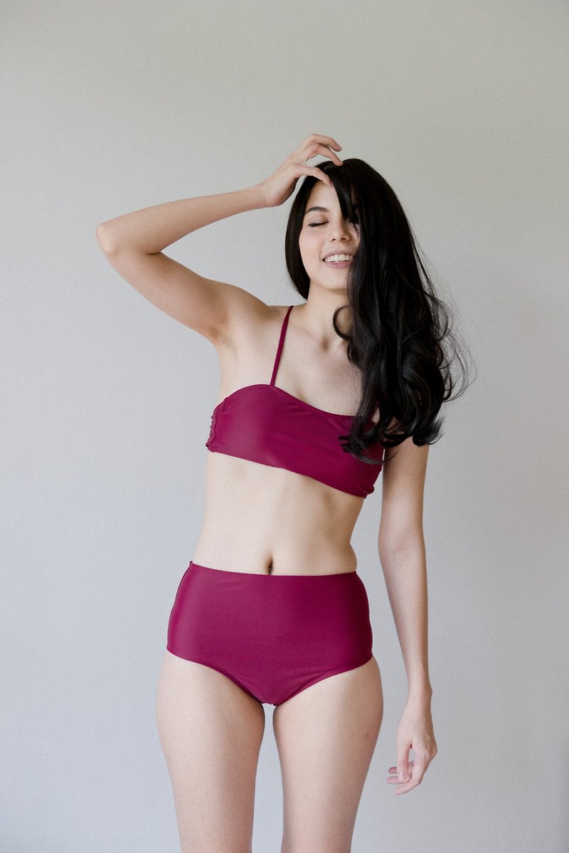 Double Crossback - Maroon (Size S) / Swimwear - 女装泳衣/比基尼 - 其他材质 红色
