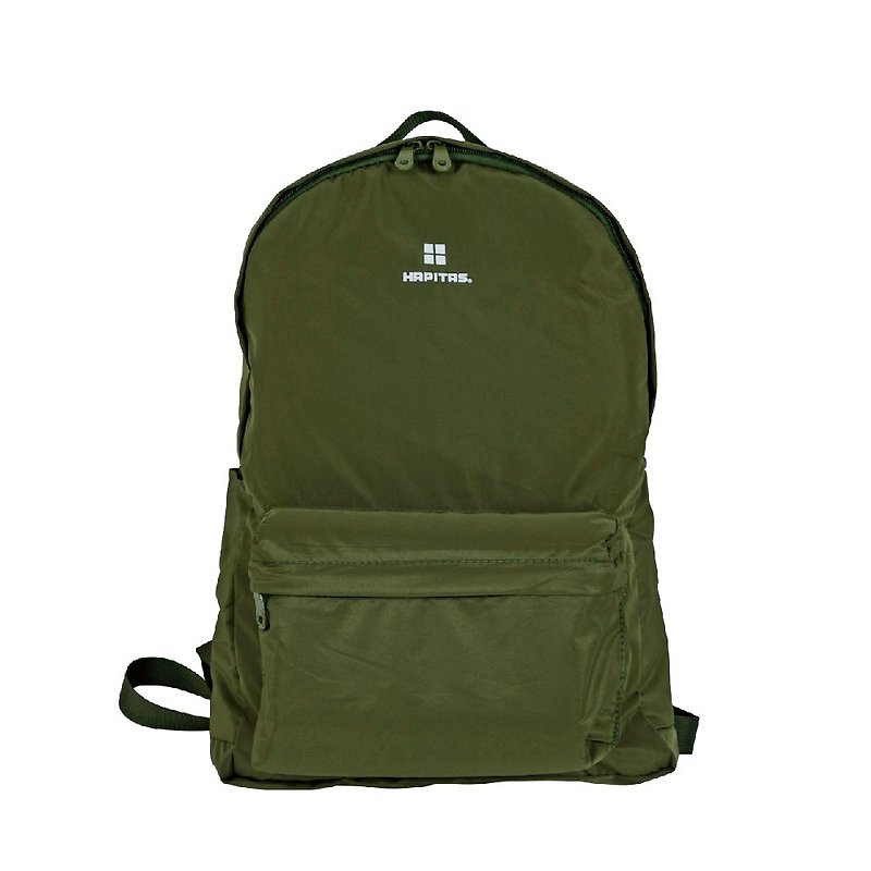 【HAPI+TAS】日本原厂授权 新型折叠手提后背包-仙人掌绿 - 后背包/双肩包 - 聚酯纤维 绿色