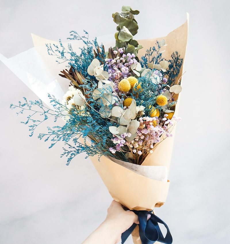 Hannibal Liang专属订单 - - 干燥花/捧花 - 植物．花 蓝色