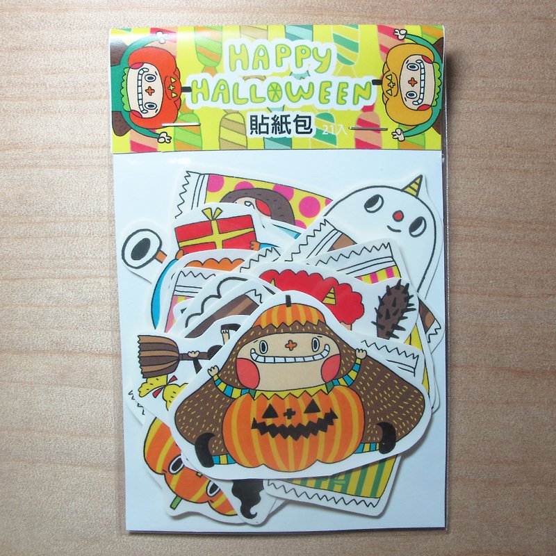 花大鼻 Happy Halloween贴纸包 - 贴纸 - 纸 多色