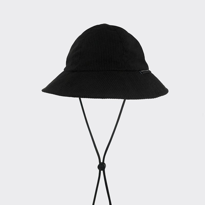 CORDUROY BUCKET HAT - BLACK - 帽子 - 聚酯纤维 黑色