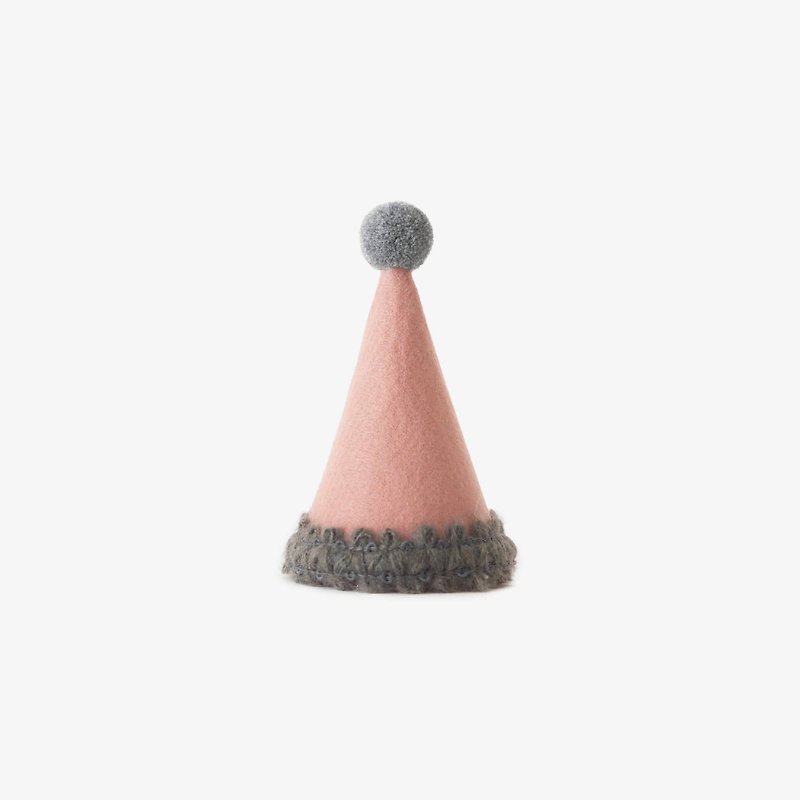 BonBon Hat 猫咪魔法巫师帽 - Indian Pink - 衣/帽 - 羊毛 粉红色