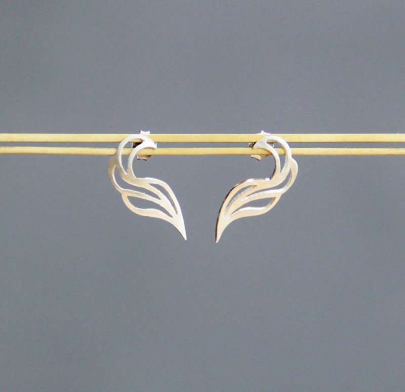花蕾系列 - 花蕾螺旋 - 925纯银手作耳环 - 耳环/耳夹 - 其他金属 银色