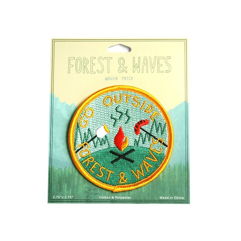 Forest & Waves绣片/走出户外 - 编织/刺绣/羊毛毡/裁缝 - 绣线 绿色