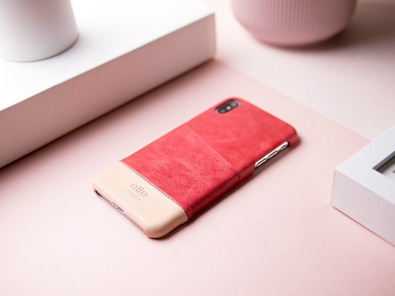 alto 真皮手机壳 iPhone Xs Max 6.5寸 Metro - 珊瑚红/本色 - 手机壳/手机套 - 真皮 红色