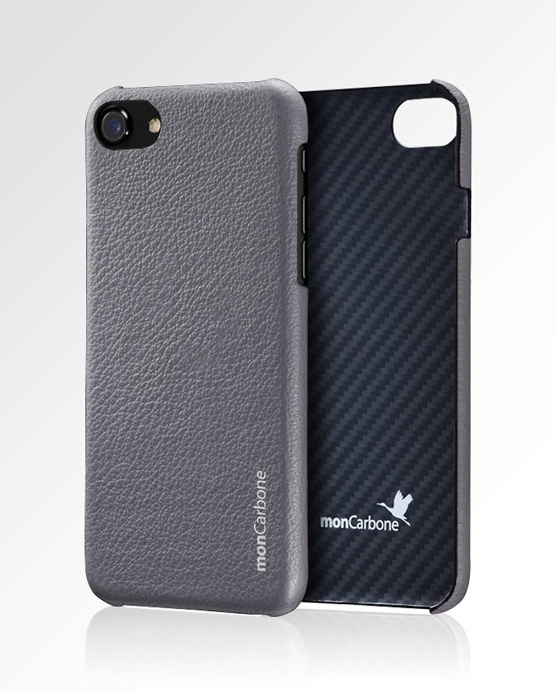 【Apple新品】防弹纤维结合Napa皮革保护壳 iPhone SE 灰 - 手机壳/手机套 - 真皮 灰色