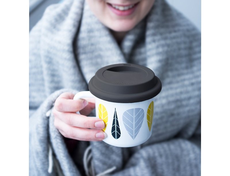 Muurla珐琅杯硅胶咖啡杯盖 圣诞节礼物 交换礼物 - 咖啡杯/马克杯 - 塑料 黑色