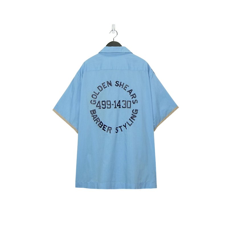 A·PRANK :DOLLY :: 品牌KING LOUIE 70s保龄球衫(天空蓝BARBER STYLING 499） - 男装衬衫 - 棉．麻 