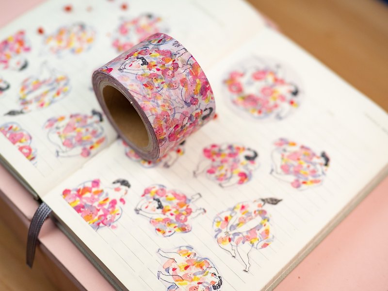 "花裙子" 日本制和纸胶带 | dodolulu - 纸胶带 - 纸 粉红色